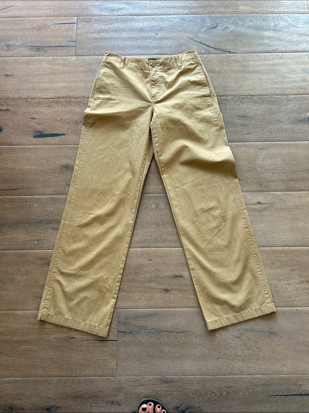 J. Crew Men's Straight Chinos in Mustard Yellow